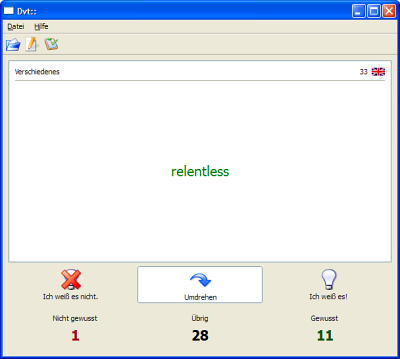 Dvt:: Flash Card Trainer (Windows, German)