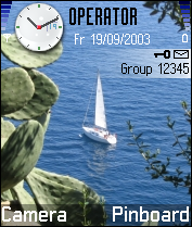 Symbian S60 Theme Monaco: idle screen